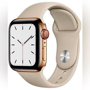Apple Watch Series 5 40MM- Gold Stainless Steel Case with Stone Sport Band